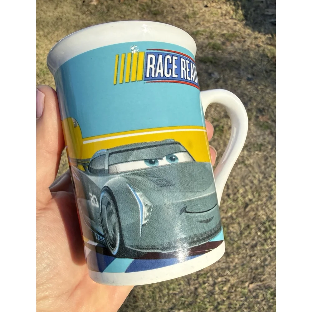 2017 Disney Pixar Cars Coffee Mug Cup Lightning McQueen Race Ready